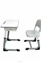 Combinaisons de bureaux et de chaises en métal pour les écoles primaires, ensembles scolaires pour les salles de classe des écoles primaires