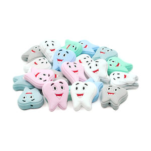 Mainan Silikon Kartun Lucu Berbentuk Gigi Silikon Grade Makanan Bayi Manik-manik Tumbuh Gigi - Product Image 4