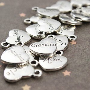 <span class=keywords><strong>Pendentif</strong></span> en forme de cœur pour la famille, grand-père, grand-mère, papa, maman, oncle, tante, fils, fille, frère, sœur, bijoux, porte-clés, collier, charme - Product Image 5