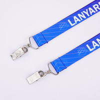 Vente en gros logo personnalisé polyester nylon sublimation tissé porte-carte d'identité badge porte-clés longes avec rupture de cou dragonne