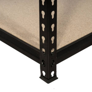 Estante industrial Estantería Almacenamiento de metal de Servicio Ligero Estante de hierro de ángulo ranurado Estante Color blanco 5 para cartón de carga de 50-100 kg - Product Image 3