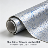 Rouleau de cuir synthétique en silicone pailleté personnalisé, résistant à l'usure, cuir scintillant pour artisanat, boîte cadeau, rembourrage et projets de bricolage