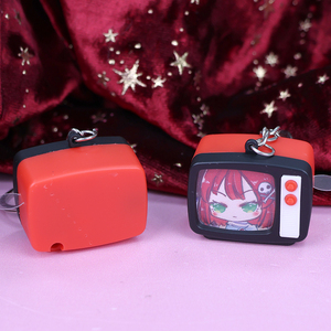 Tùy chỉnh TV Charms LED âm thanh phát ra Keychain đồ chơi nhỏ nhỏ treo Máy mô phỏng TV Quà Tặng - Product Image 4
