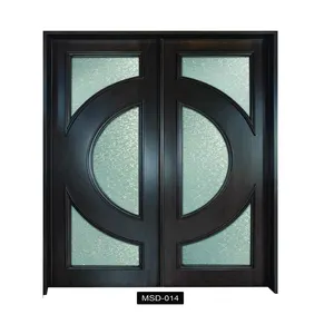 High Quality Luxury Door Design Modern Double Entry Doors Exterior Solid Wood Gates Front Entrance Door