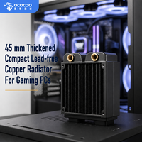 Refroidisseur liquide en cuivre pour PC gamer OCOCOO CRD12H5-45R avec piège thermique et ailettes haute densité