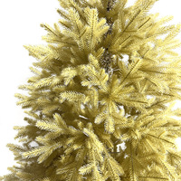 Gelber Stehender PVC Künstlicher Weihnachtsbaum 120-240cm Feiertagsdekoration für Zuhause Büro Einkaufszentrum Kommerzielle Ausstellung Großhandel