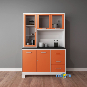 การออกแบบตู้ครัวโลหะเฟอร์นิเจอร์ห้องครัวขนาดเล็กสไตล์ยุโรป - Product Image 2