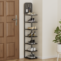 Porte-chaussures multifonctionnel en fer noir avec panneau perforé pour accrocher les petits objets dans la maison, porte-chaussures en métal