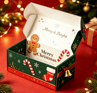 Recycelbare Karton-Weihnachtsversandbox mit individuellem Logo und festlichem Aufdruck für Firmen-Weihnachtsgeschenke