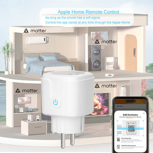SIXWGH Compatible avec <span class=keywords><strong>Google</strong></span> <span class=keywords><strong>Home</strong></span> Assistant, prise intelligente WiFi 16A EU Matter, compatible avec <span class=keywords><strong>Nest</strong></span> Hub, Android/iOS, prise de courant française - Product Image 3