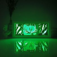 Lampe de nuit en papier sculpté 3D LED moderne, boîte à lumière, branchement sur secteur, batterie, couleurs changeantes, gradation, décorations de chambre, artisanat en papier en gros