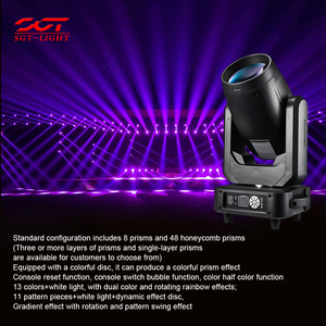 Luz Móvil de Alta Calidad de 380W con Control DMX512 RDM, RGBW, CRI 90, Sharpy, para Interiores, <span class=keywords><strong>13</strong></span> Colores, 11 Gobos, 30000 Lúmenes, para Bodas - Product Image 4