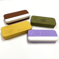 Étuis rigides pour lunettes en cuir rectangulaires de haute qualité avec logo personnalisé pour le rangement des lunettes