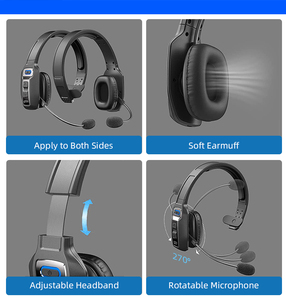 Tai Nghe Không Dây Với Tiếng Ồn Hủy Bỏ & Mute Microphone Cho Điện Thoại Di Động, Trên Tai Bluetooth Headphone Cho Trucker, Nhà Văn Phòng, <span class=keywords><strong>Skype</strong></span> - Product Image 2