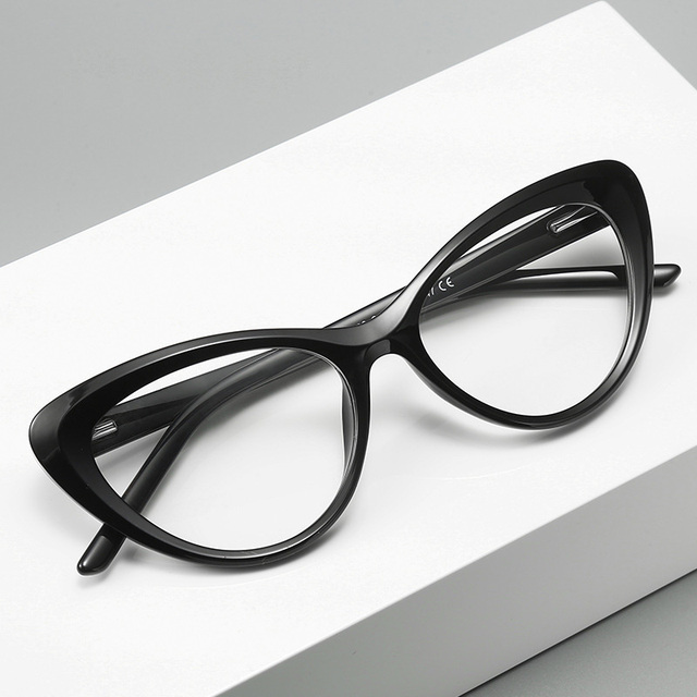 High Quality Vintage Classical Stype Metal Hinge Cateye Shape Women Fashion Anti Blue Light Glasses