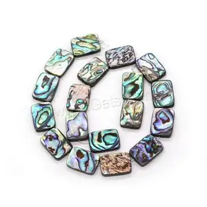 best selling DIY Rectangle Abalone Shell jewelry Beads different size for choice multi-colored 1614467