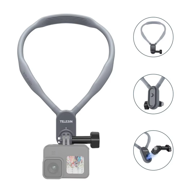 U-shaped Magnetic Neck Bracket GoPro11/9/Action4/GO3 Sports Camera Neck Bracket and Magnetic Selfie Stick Phone Neck Holder