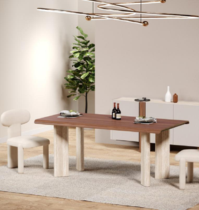 Mesa de Comedor de Calidad de Restaurante con Tablero de MDF Resistente al Agua <span class=keywords><strong>para</strong></span> 6 Personas - Product Image 5