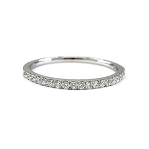 Bague de mariage fine en or blanc massif 18 carats avec pavé de diamants véritables, design KOK Diamond, pour femme, idéale pour les fêtes - Vente en gros HK - Product Image 1