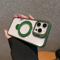 Étui de protection magnétique en métal avec support et film de protection d'objectif Promax pour iPhone 16 13 12 14 15 17 18 Pro Max
