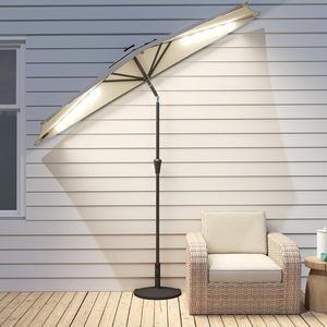 Ombrellone da Esterno Helios&<span class=keywords><strong>Hestia</strong></span> 9 Piedi con Illuminazione LED, Mezzo Palo, Alimentazione Solare, Inclinabile, per Giardino, Terrazza e Arredamento Esterno - Product Image 4