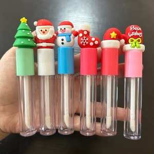 ISMAN Tubos de Brillo Labial Vacíos de 3ml, Serie Navideña, Envases de Lápiz Labial Líquido con Diseño de Santa Claus, Muñeco de Nieve y Reno, Empaque Cosmético para las Fiestas - Product Image 2