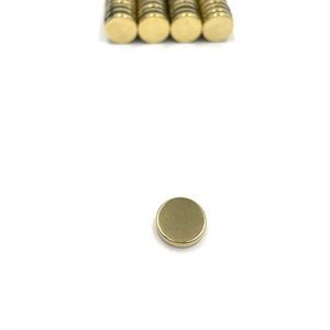 N52 네오디뮴 금도금 디스크 자석 1/4 "dia. x 1/16" 두꺼운 Ndfeb 디스크 자석