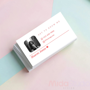 Cartes de visite amusantes personnalisées avec logo, thème flirtant, modèle éditable, pour l'arrangement de rencontres, téléchargement instantané numérique - Product Image 2