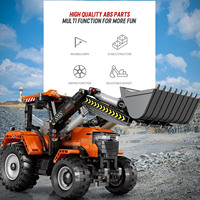 Bloques de Construcción Reobrix, Tractor de Carga 22024, 1496 Piezas, Versión Dinámica, Modelo de Ingeniería, Juguete para Niños de 8 a 13 Años