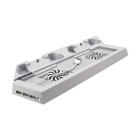 Station de ventilateur de refroidissement pour PS4/PS4 Slim/PS4 Pro support Vertical avec double contrôleur, Port EXT, station de charge et emplacements de jeu