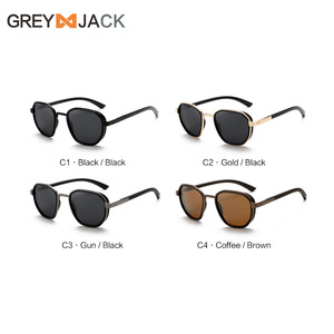 Lunettes de soleil unisexes Greyjack, monture noire en métal TR, verres TAC, protection UV400, pour la conduite, le cyclisme et les tenues tendance - Product Image 2