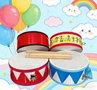 Tambour à main en bois double face, durable, fait main, 6 et 8 pouces, instrument de percussion pour défilés et célébrations