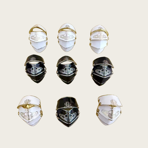 Anello Stile <span class=keywords><strong>NANA</strong></span> di Alta Qualità, Anello Punk Cool con Design Saturno Nero e Oro - Product Image 4