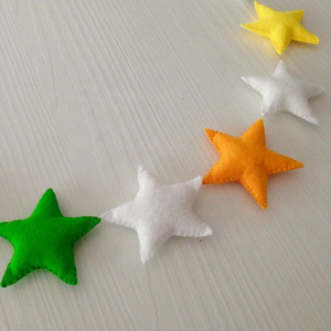 Décoration en feutre polyester durable en forme d'étoile, multicolores, taille personnalisable acceptée, pour festivals/usage quotidien, salon - Product Image 6