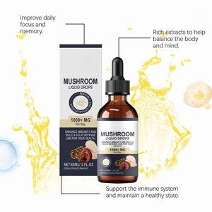 Gouttes liquides de complexe de champignons OEM avec Reishi, Shiitake, Crinière de lion et Cordyceps pour le soutien immunitaire, l'énergie et le bien-être cognitif - Product Image 2