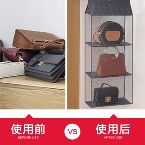 Organizador de bolsas colgantes, estante de almacenamiento montado en la pared para armario, tela no tejida, forma rectangular multiusos - Product Image 5