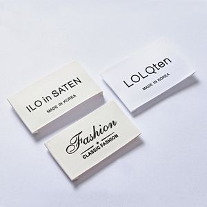 Custom <strong>Wholesale</strong> Garment <strong>Label</strong> Woven Tags <strong>Black</strong> Clothing t Shirt Number Apparel S M L XL Fabric Tag Sizes <strong>Labels</strong> Size Tag - Product Image 4
