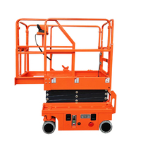 Mini-élévateur à ciseaux étroit UNW avec direction hydraulique, alimenté par batterie, pour travaux de construction en intérieur