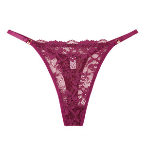 Nieuwe Aankomst Vrouwen Sexy G-<span class=keywords><strong>String</strong></span> <span class=keywords><strong>String</strong></span> Thong Transparant Bloem Kant Sexy Vrouwen Slipje Strings Vrouwen Lingerie Panty - Product Image 1