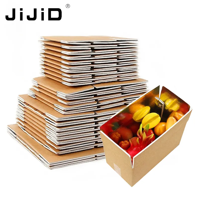 JIJID Eco Friendly Food Kühlketten-Transport karton 8 #250*200*180 Isolierte Thermo box Thermo box Aluminium-Papier box