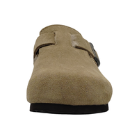 Sandales à fond de liège de qualité supérieure et sabots d'hiver en daim de 3mm avec intérieur en laine