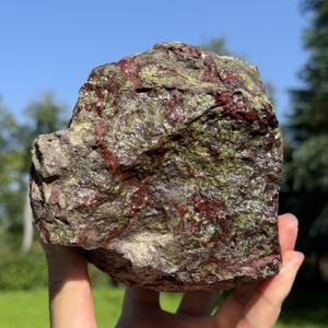 Piedra Natural de Sangre de Dragón, Jaspe Dragón en Bruto, Cristal Curativo, Espécimen Mineral para Joyería, Decoración del Hogar, Venta al por Mayor - Product Image 3