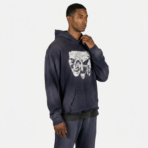 Sudadera con Capucha Oversize de Algodón 100% para Hombre, Estilo LAVISH LOOK, de Felpa Francesa, Estilo Urbano, Personalizable, Vintage, con Efecto Ácido, Venta al por Mayor - Product Image 1