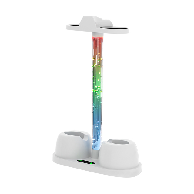 For Meta Quest 3 Charging Dock with RGB Light and VR Gaming Headset Holder