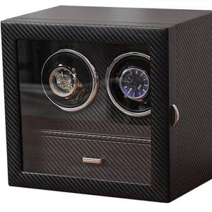 กล่องนาฬิกากลไก2ช่องใส่นาฬิกาป้องกันหรูหราสองชั้นทำจากไม้ bluetide - Product Image 4