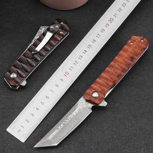GT-8883 Damas Couteau Pliant Africain Palissandre VG10 Lame Tactique Chasse Camping Survie Cadeau EDC Couteau Tunafire - Product Image 6