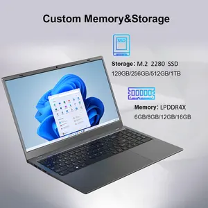 New 14 inch Intel Core i3 i5 i7 máy tính xách tay Win10 128GB/256GB/512GB/1TB Slim giá rẻ máy tính xách tay với đèn nền bàn phím