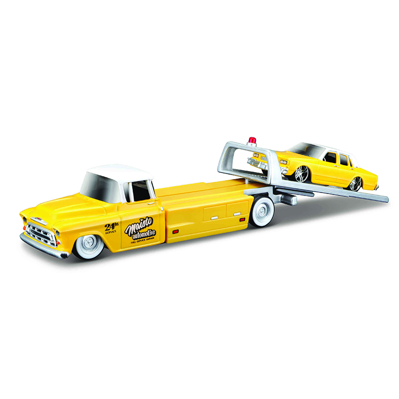 Maisto design 1:64 1957 CHEVROLERT FLATBEDトランスポートディキャストモデルカーおもちゃ車車おもちゃモデルカーダイキャストおもちゃ