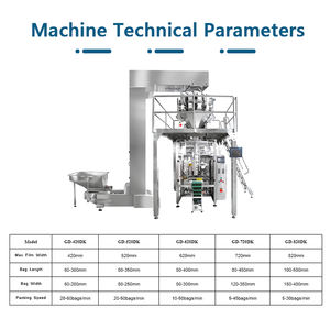 Machines d'emballage multifonctions pour aliments, sachets de pesage verticaux automatiques, sachets scellés, noix, chips de pommes de terre, bonbons, collations, azote - Product Image 3