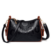 Sac fourre-tout en cuir PU avec fermeture éclair, grand sac à main personnalisé pour femme, sac à bandoulière tendance OEM
